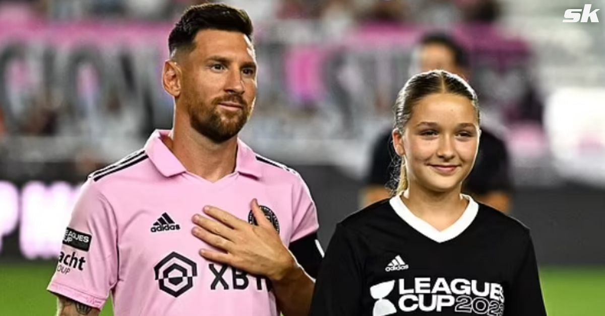Lionel Messi walked out with David Beckham