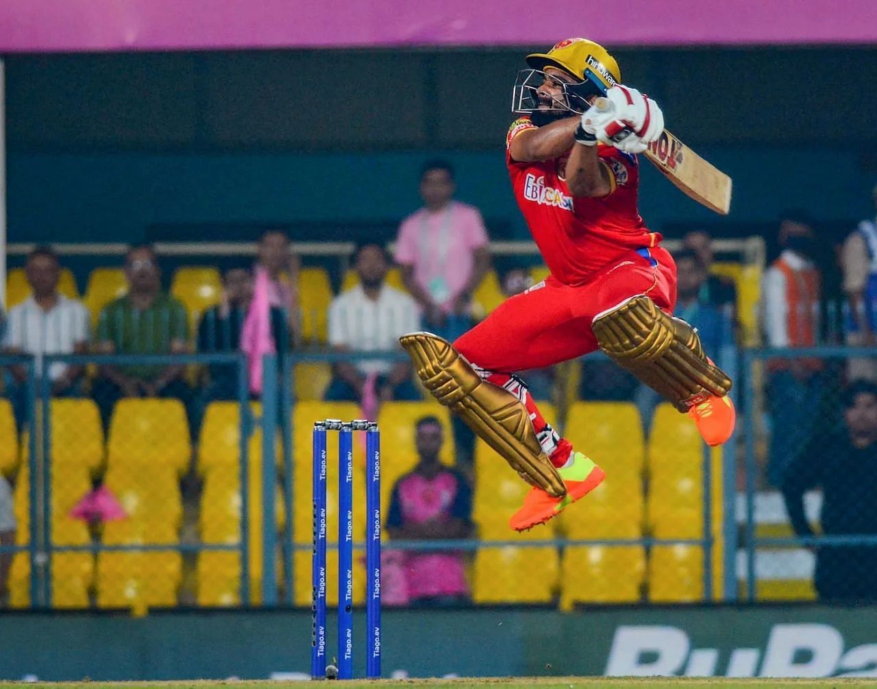 Prabhsimran Singh played an audacious shot during IPL 2023. (PC: PTI)