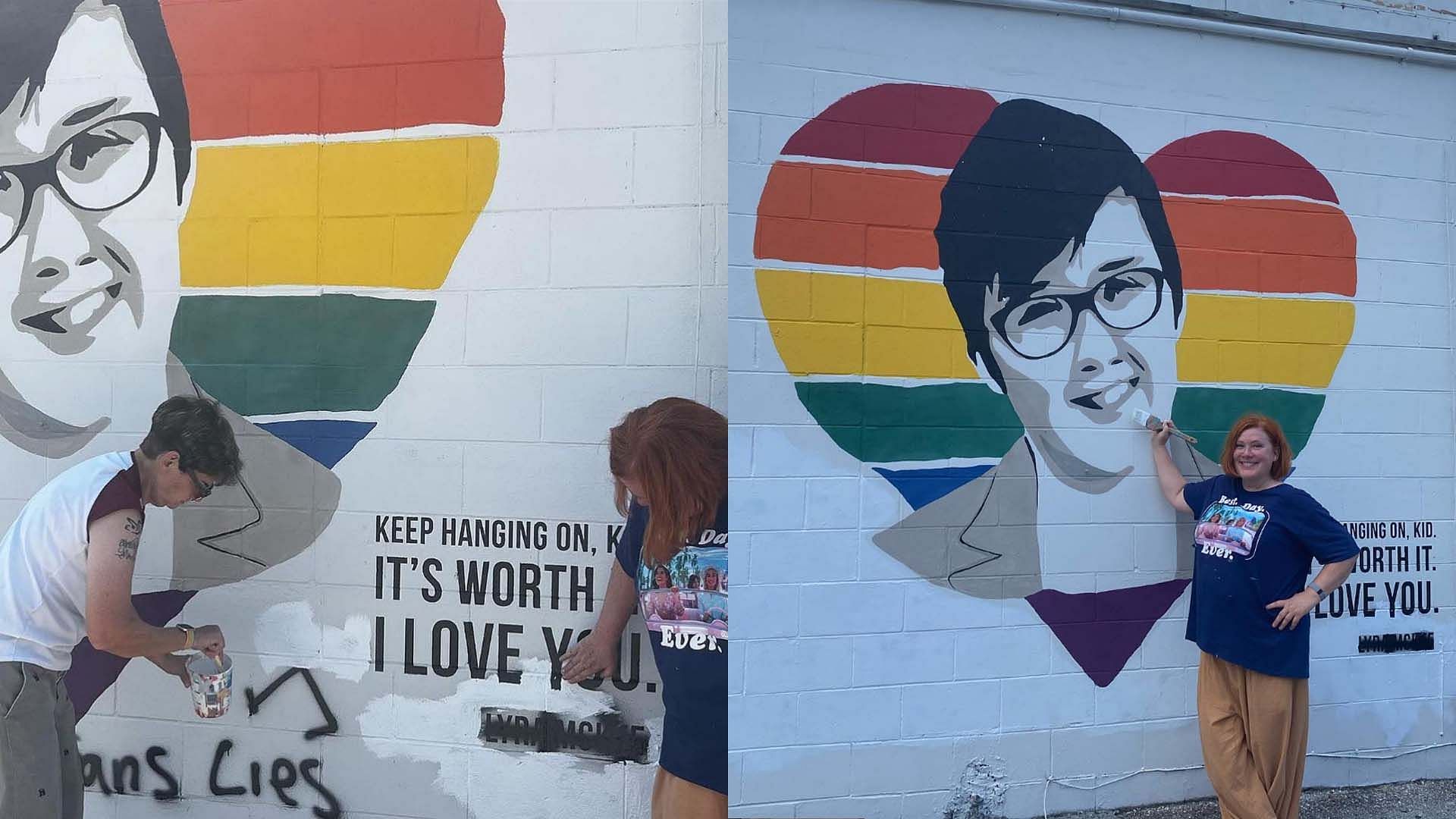 Two LGBTQ+ murals defaced in Orlando leaving netizens distressed (Image via Instagram/@annaforflorida)