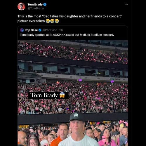 Tom Brady spotted at BLACKPINK concert