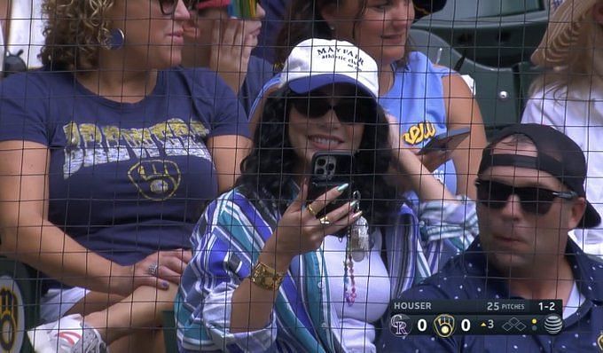 Vanessa Hudgens spotted cheering for partner Cole Tucker at Colorado Rockies  game