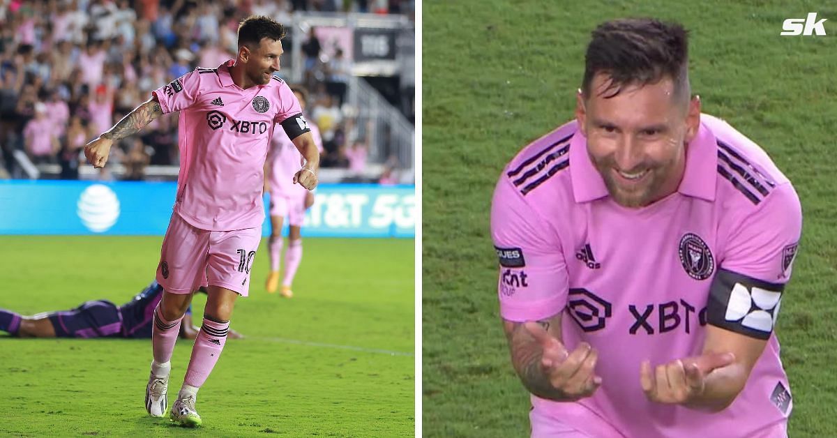 Fans react as Lionel Messi pulls out another superhero celebration after scoring for Inter Miami