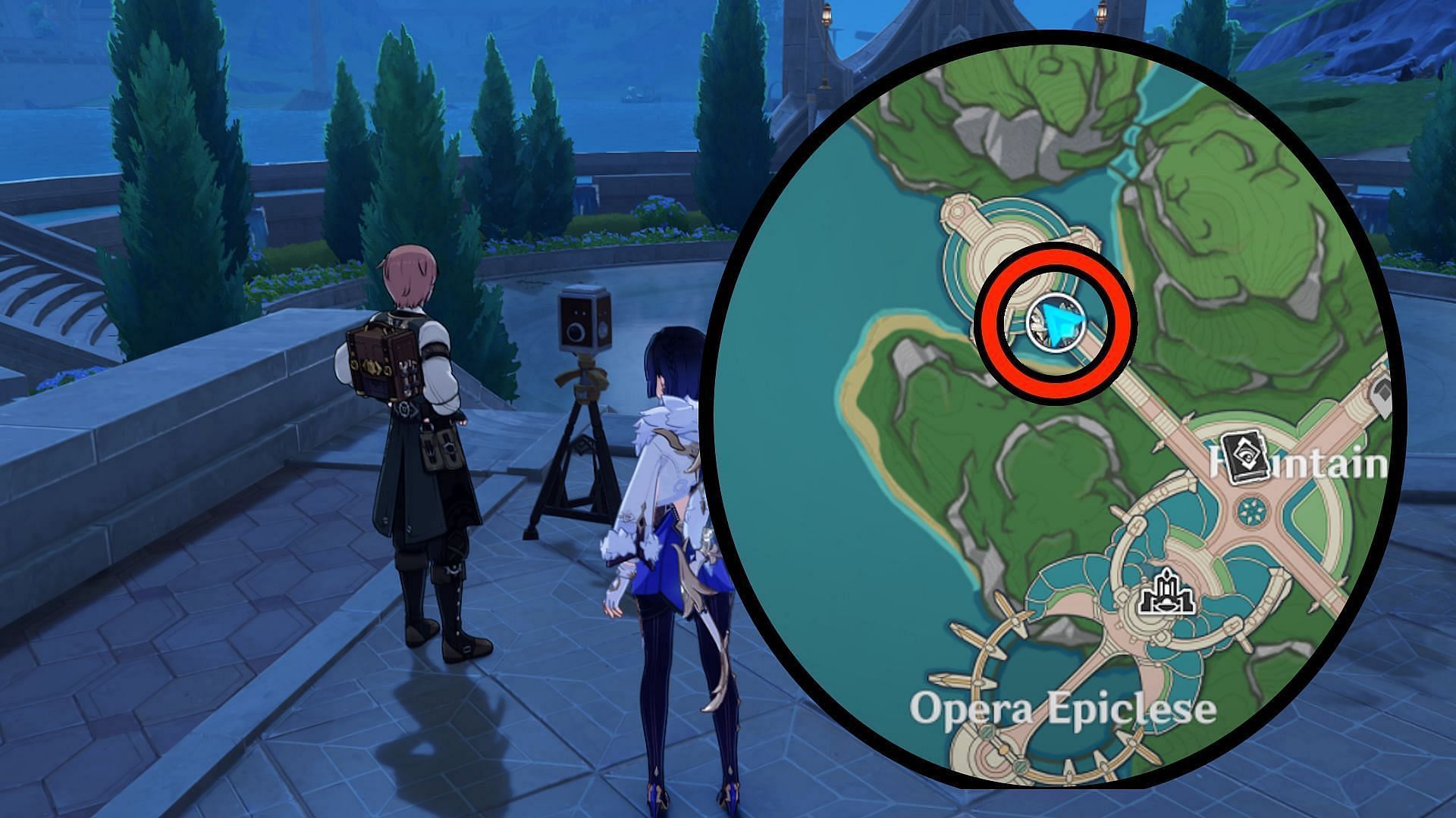 This is the location where you start the boss fight (Image via HoYoverse)