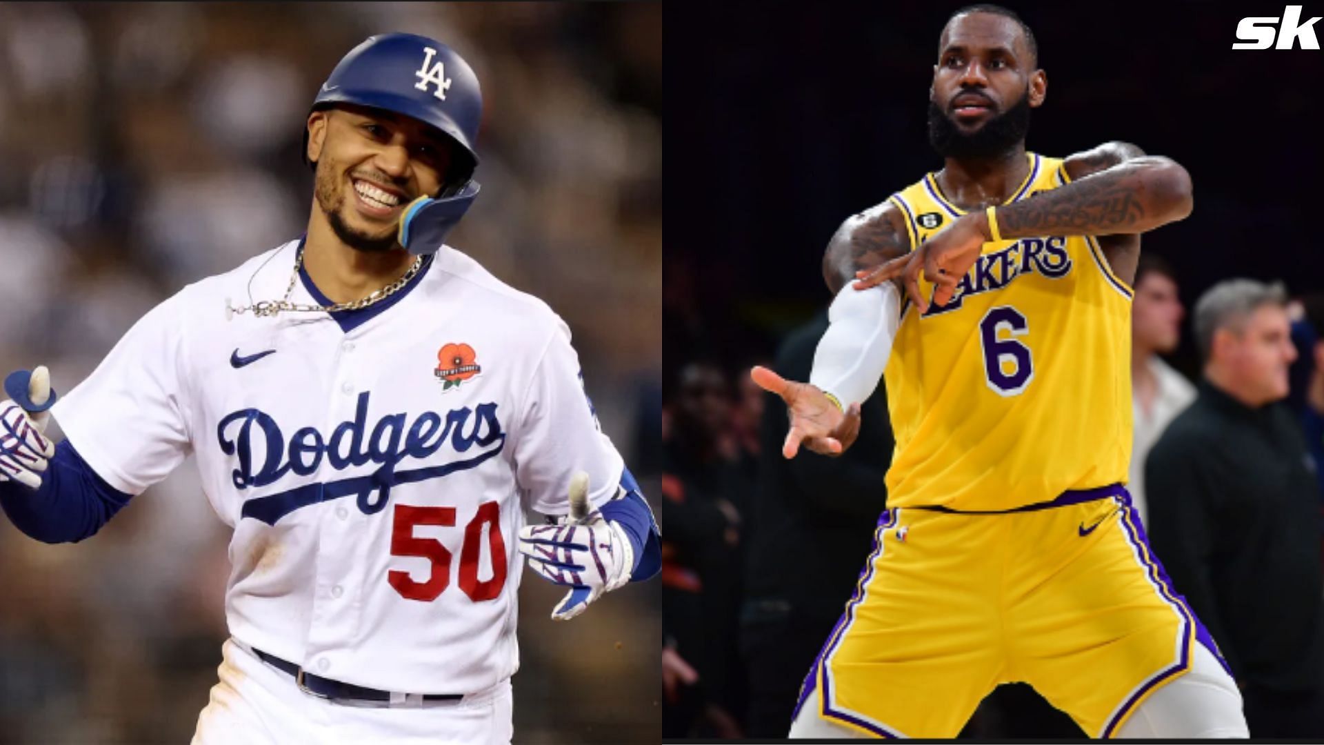 WATCH: NBA phenom LeBron James bows down to Mookie Betts after Dodgers star  slams homerun vs. Marlins