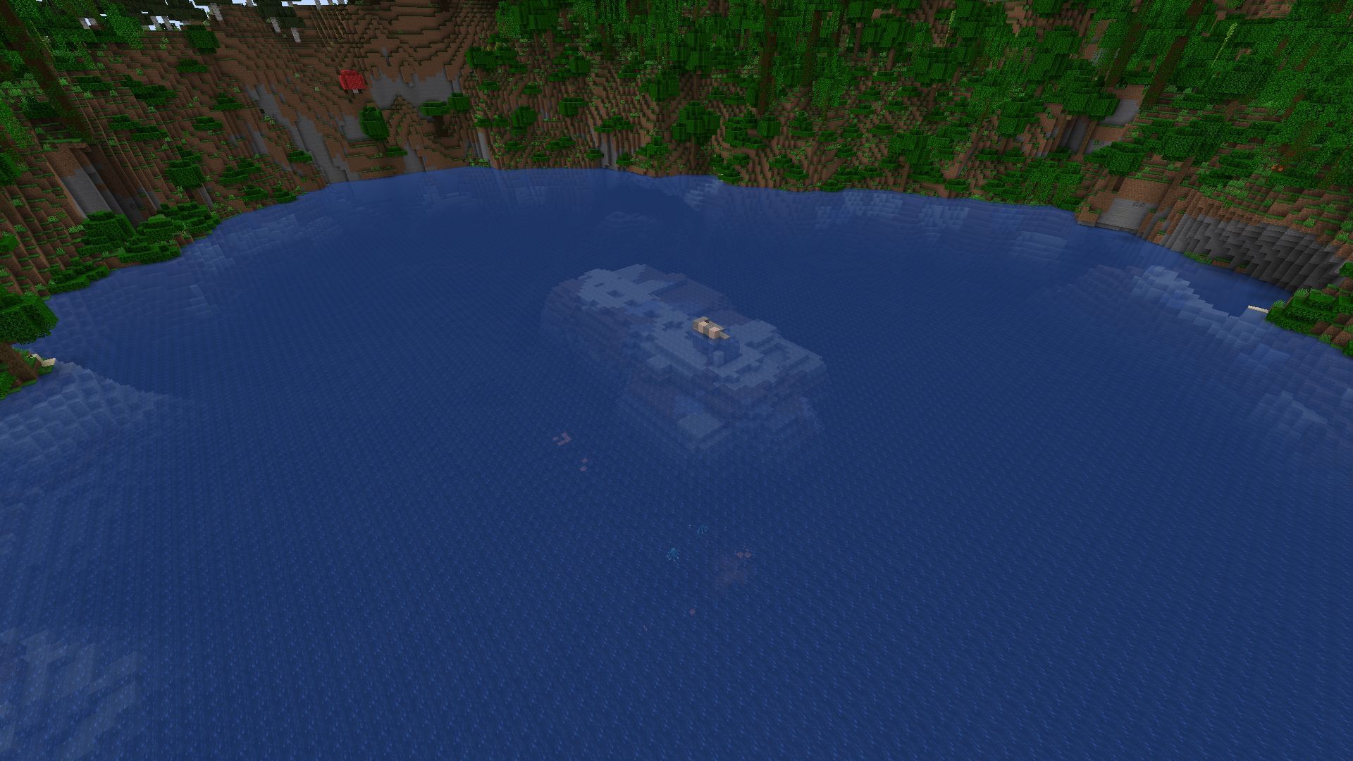 The trail ruins not far from this seed&rsquo;s spawn are oddly submerged (Image via Mojang)