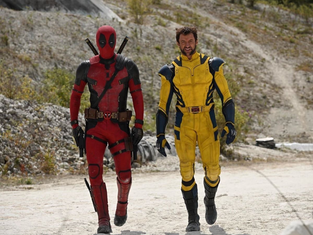 Filming of Deadpool 3 with Ryan Reynolds and Hugh Jackman (image via Marvel/Disney)