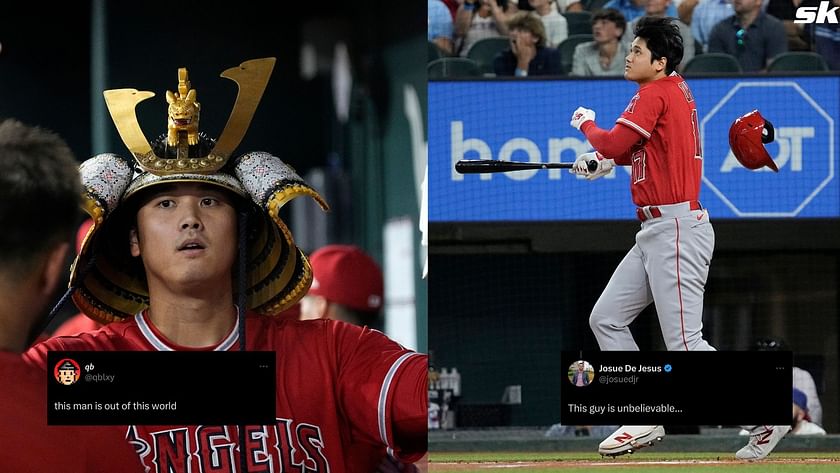 Fans dazzled by Shohei Ohtani's electric no-helmet homerun vs Rangers: Man  is out of this world