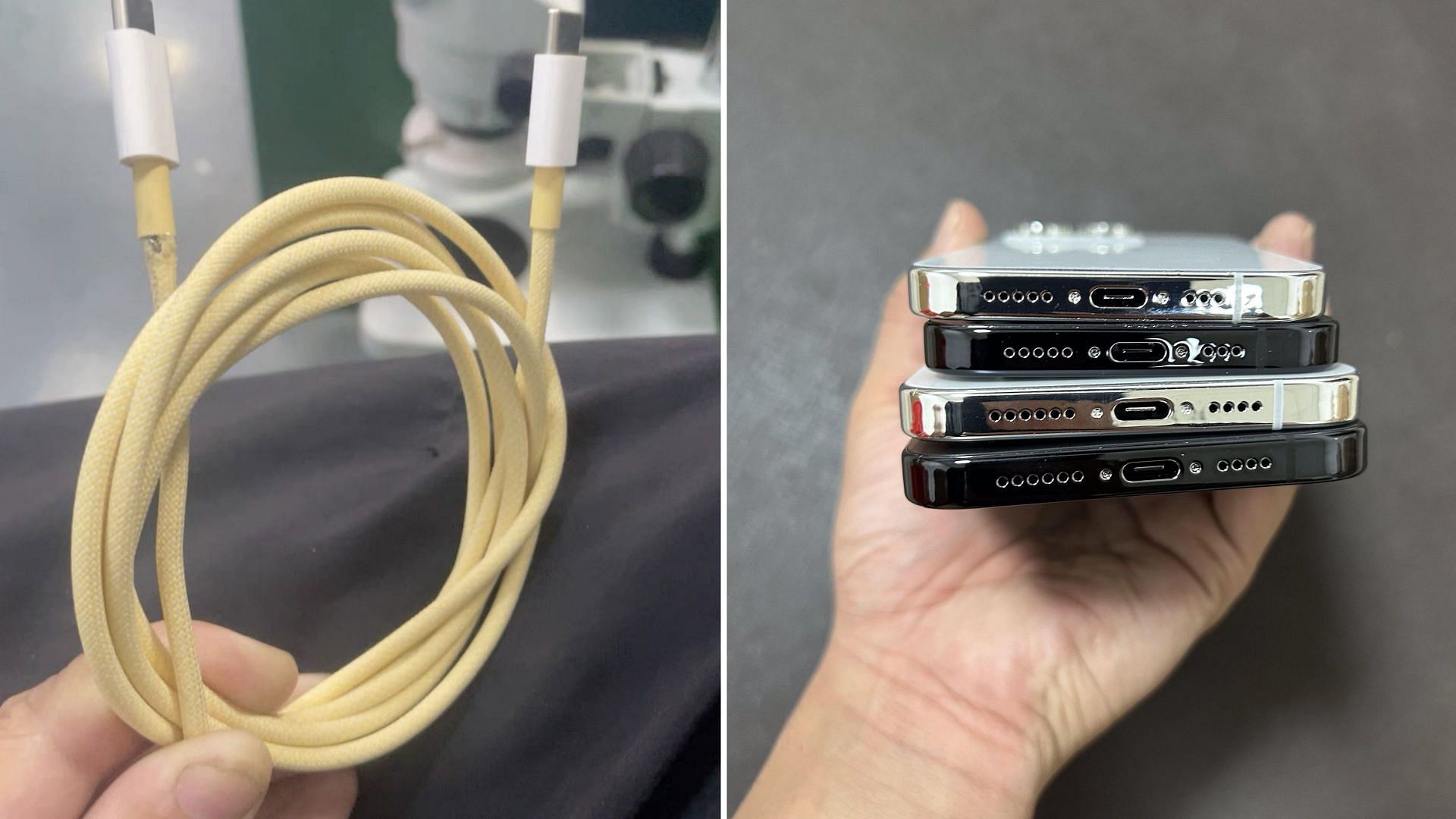 Image of iPhone 15 with USB-C port leaks, faster data transfers