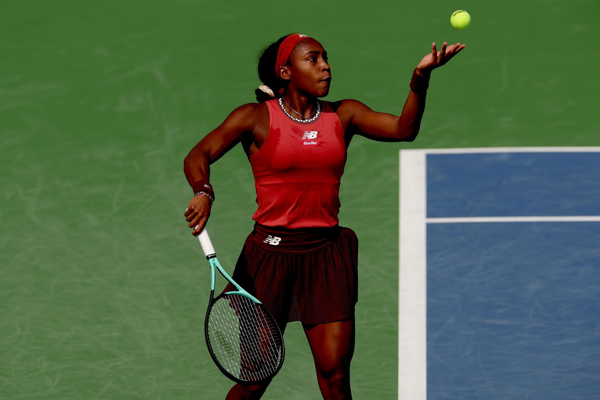 Coco Gauff in action at the Western and Southern Open in Cincinnati