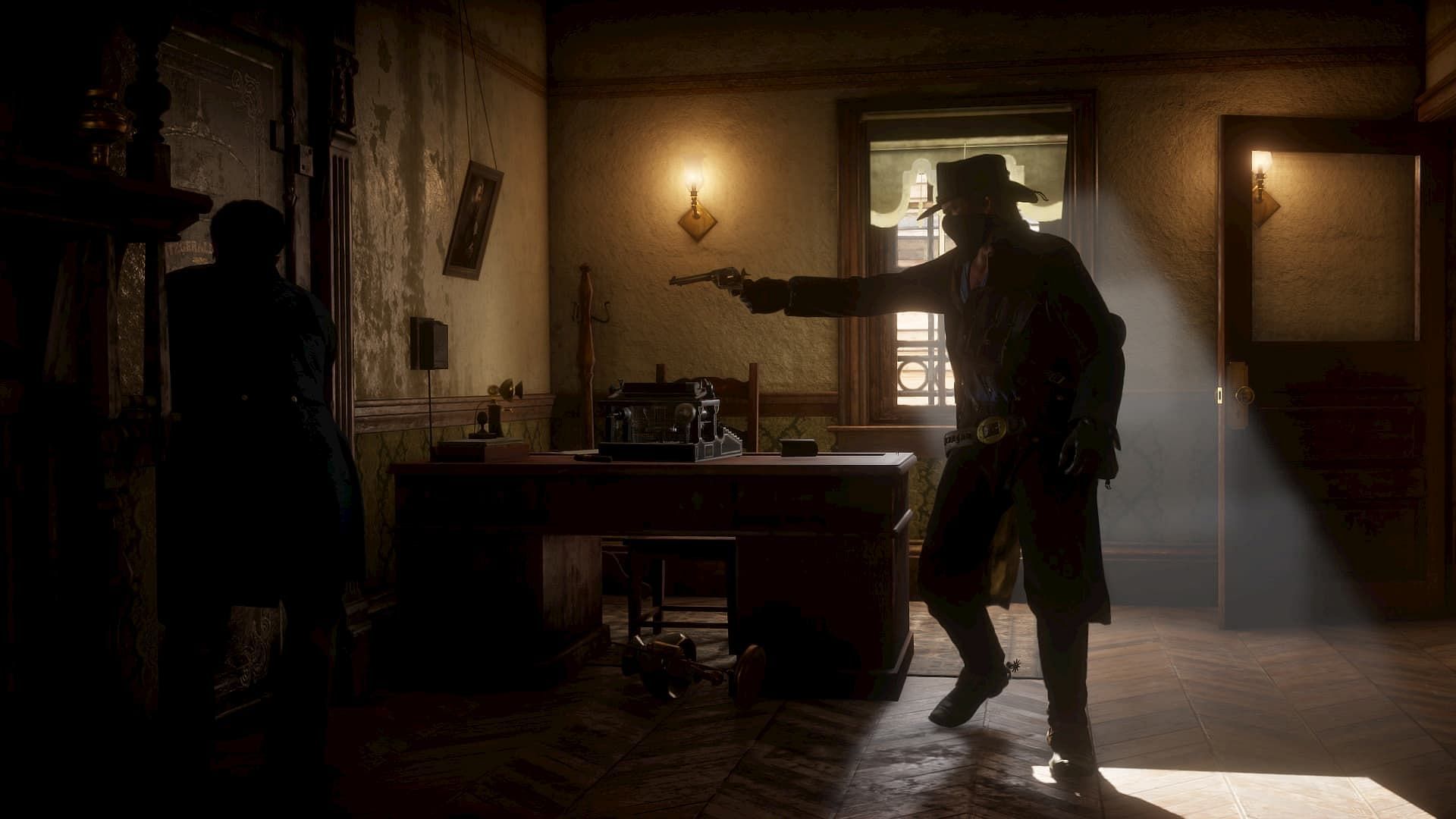 Van der Linde&#039;s penchant for mindless violence caused some conflicts among gang members in Red Dead Redemption 2 (Image via Rockstar)