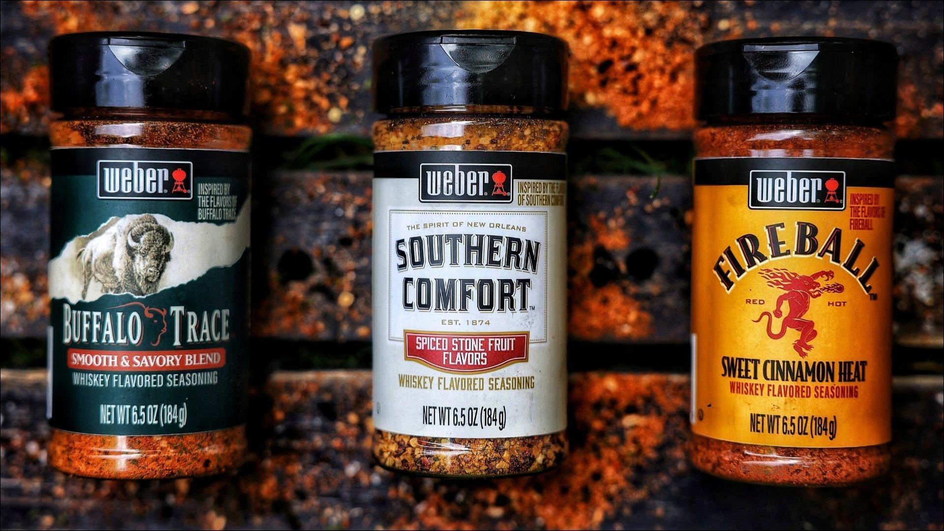 The new Weber&reg; Sazerac Whiskey Flavored Seasoning Blends can be used in several sides, meats, and drinks (Image via PR Newswire)