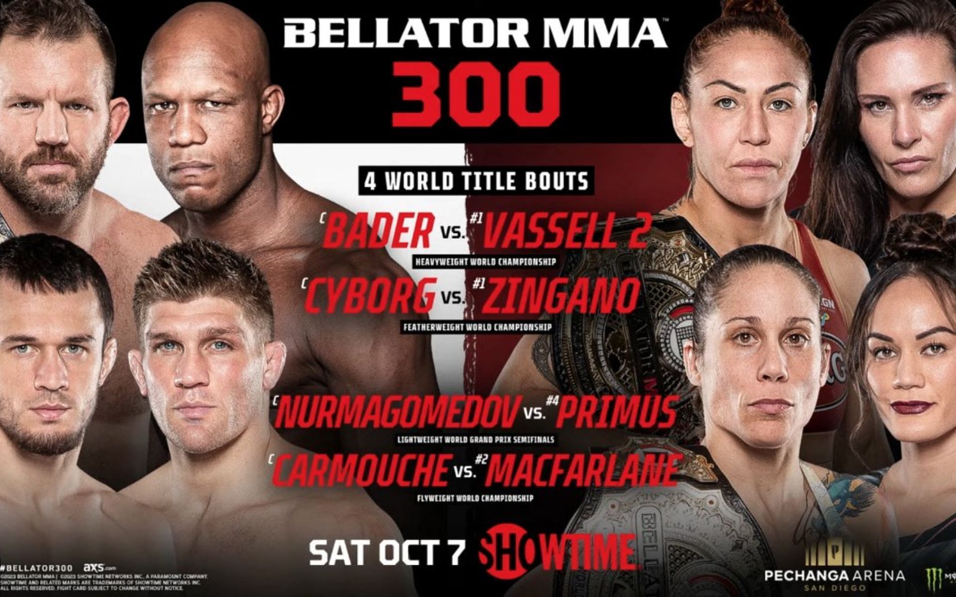 Bellator MMA: Bellator 300: 4 world champion fights announced for ...