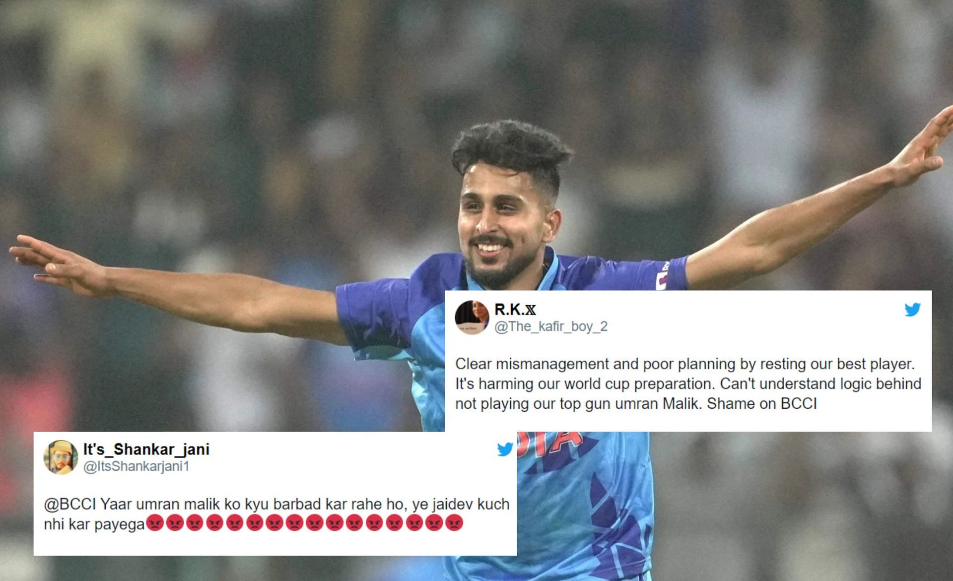 Fans react after Umran Malik gets dropped. 