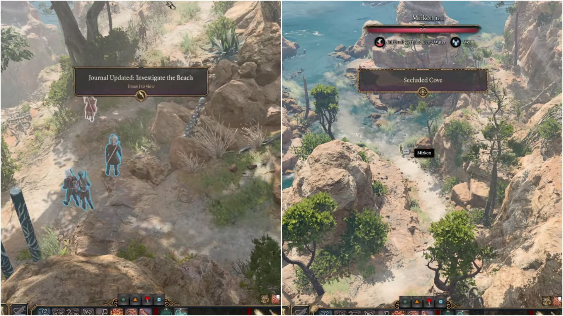 Investigate the Beach quest in Baldur&#039;s Gate 3 (Image via Larian Studios)