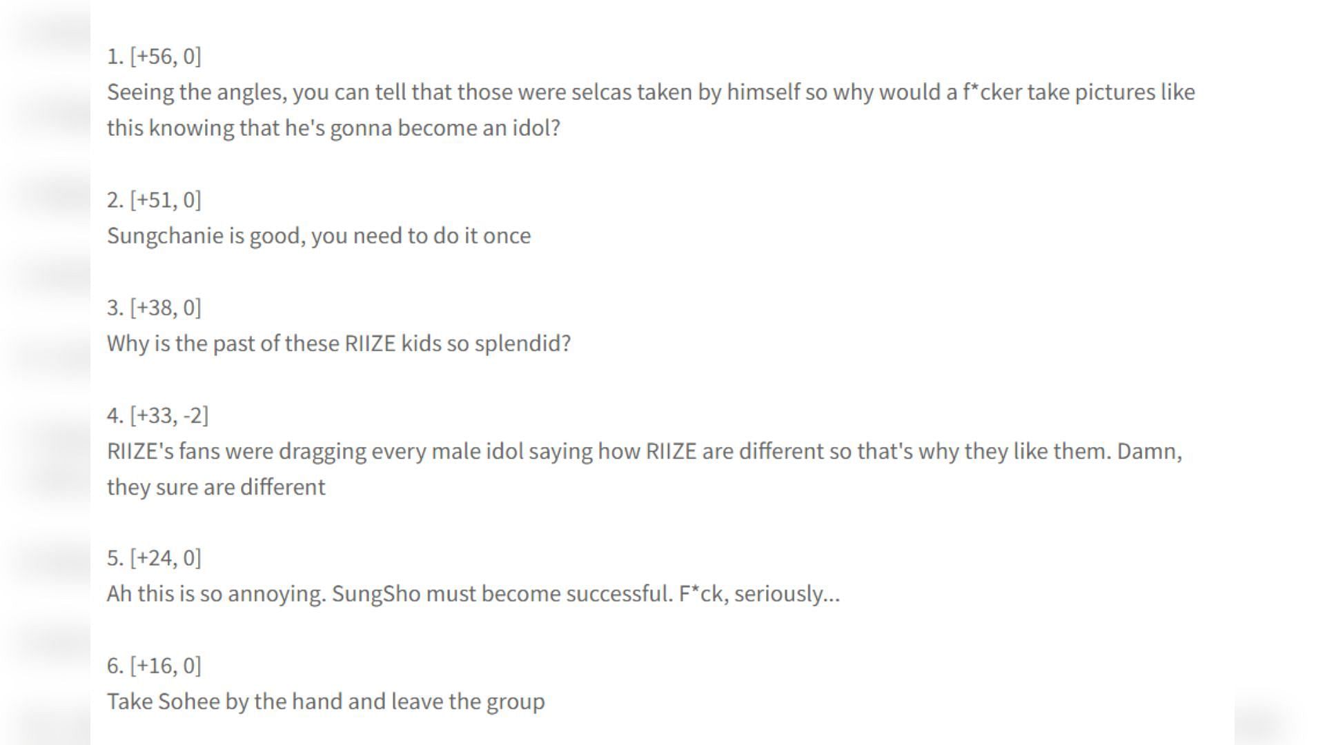 K-netizens&rsquo; comments on theqoo (Image via pannchoa)