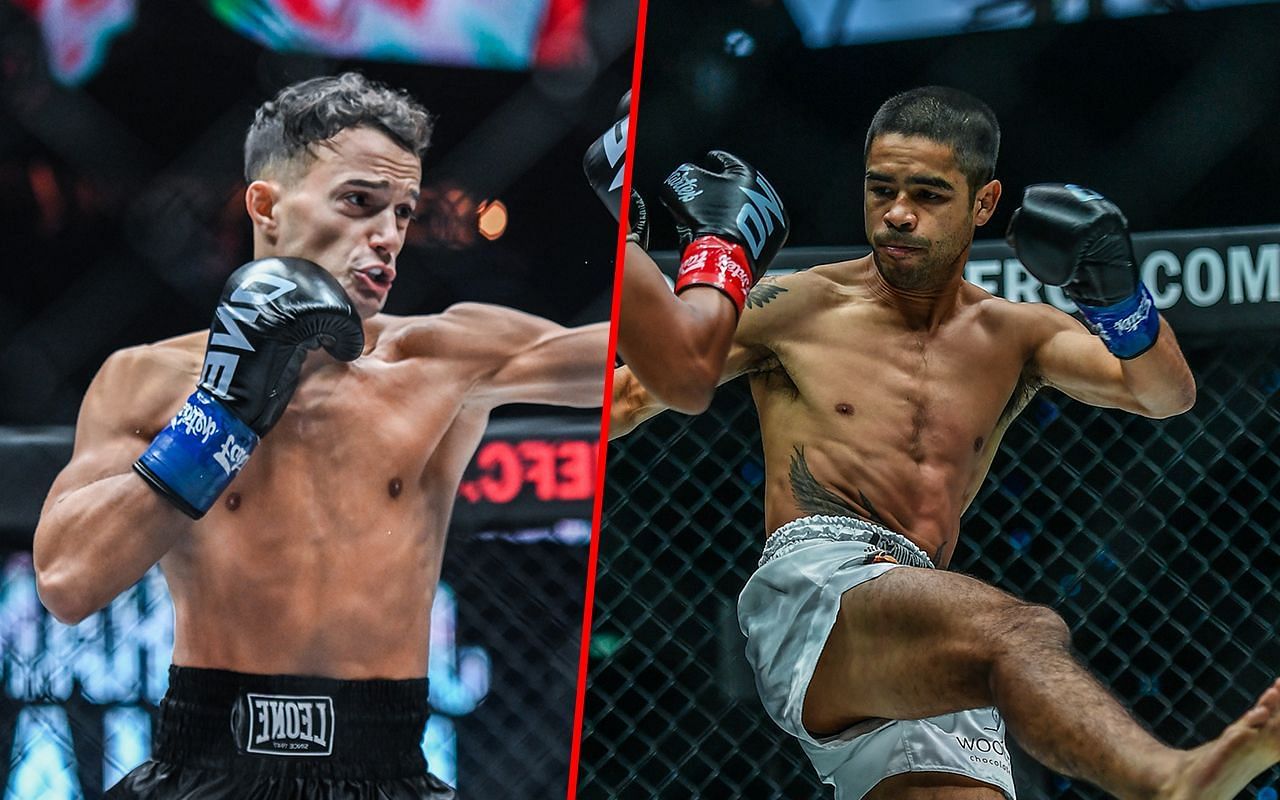 ONE strawweight kickboxing world champion Jonathan Di Bella (L) / Danial Williams (R) -- Photo by ONE Championship 