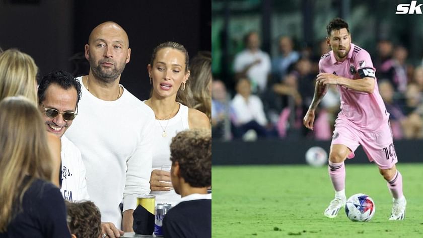 Another A-list guest for Lionel Messi! New York Yankees legend Derek Jeter  attends first soccer match alongside model wife Hannah, with Inter Miami  star 'the talk of the town