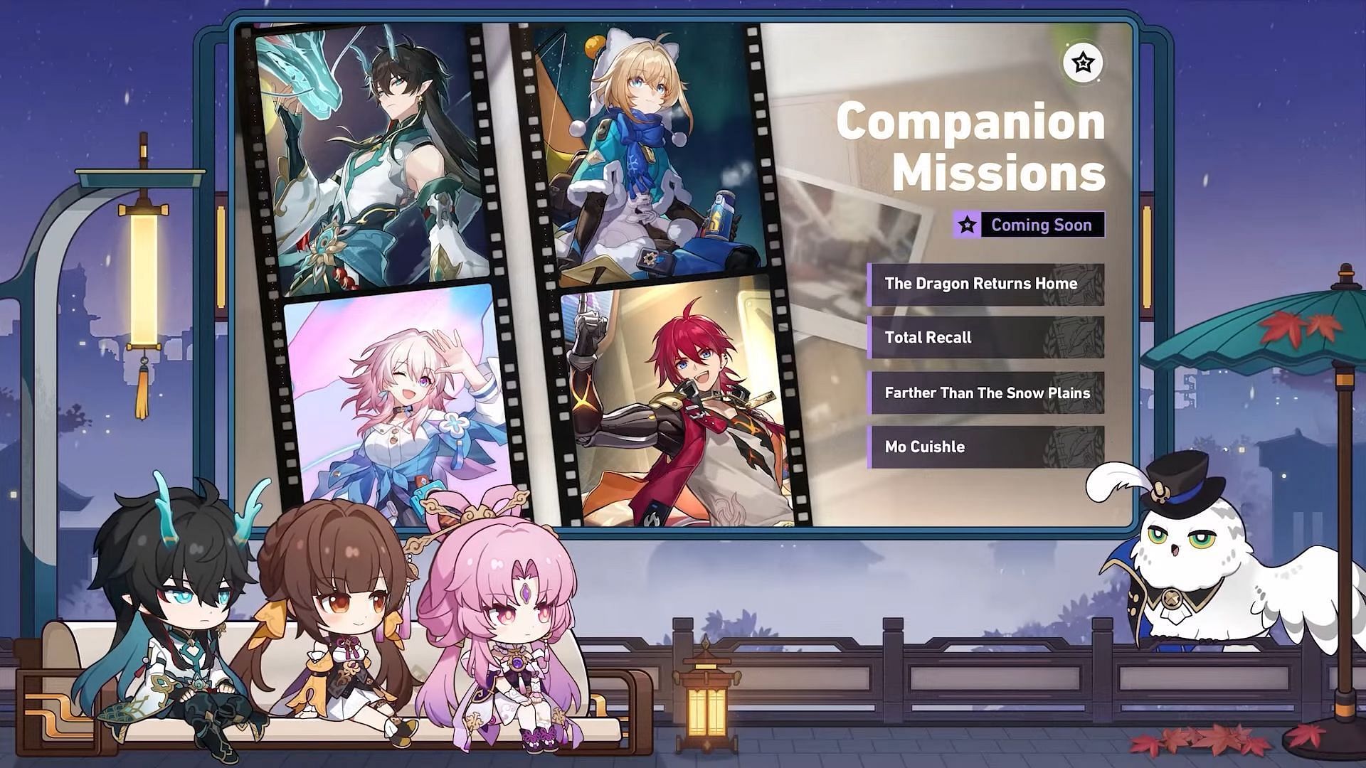 The four new Companion Missions (Image via Honkai Star Rail YouTube channel)