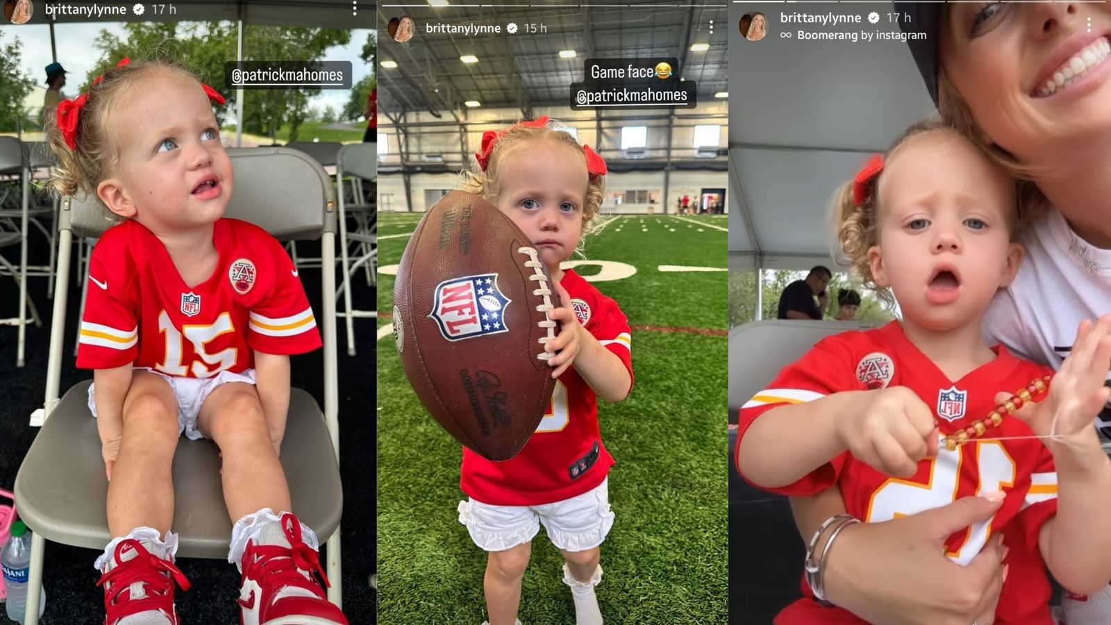 IN PHOTOS Patrick Mahomes' daughter Sterling puts on 'game face