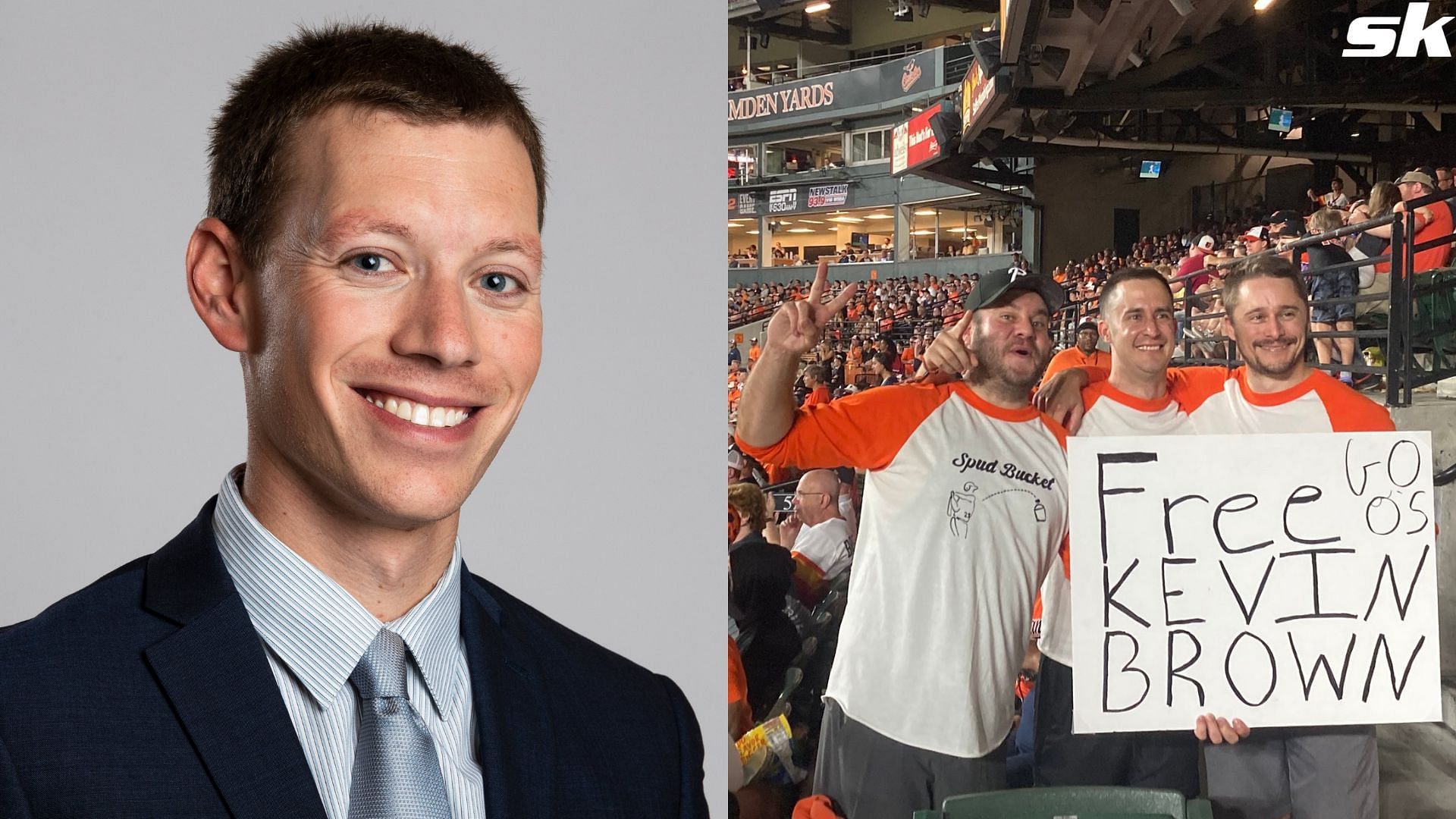 Orioles fans chant &quot;free Kevin Brown&quot; during game against Astros