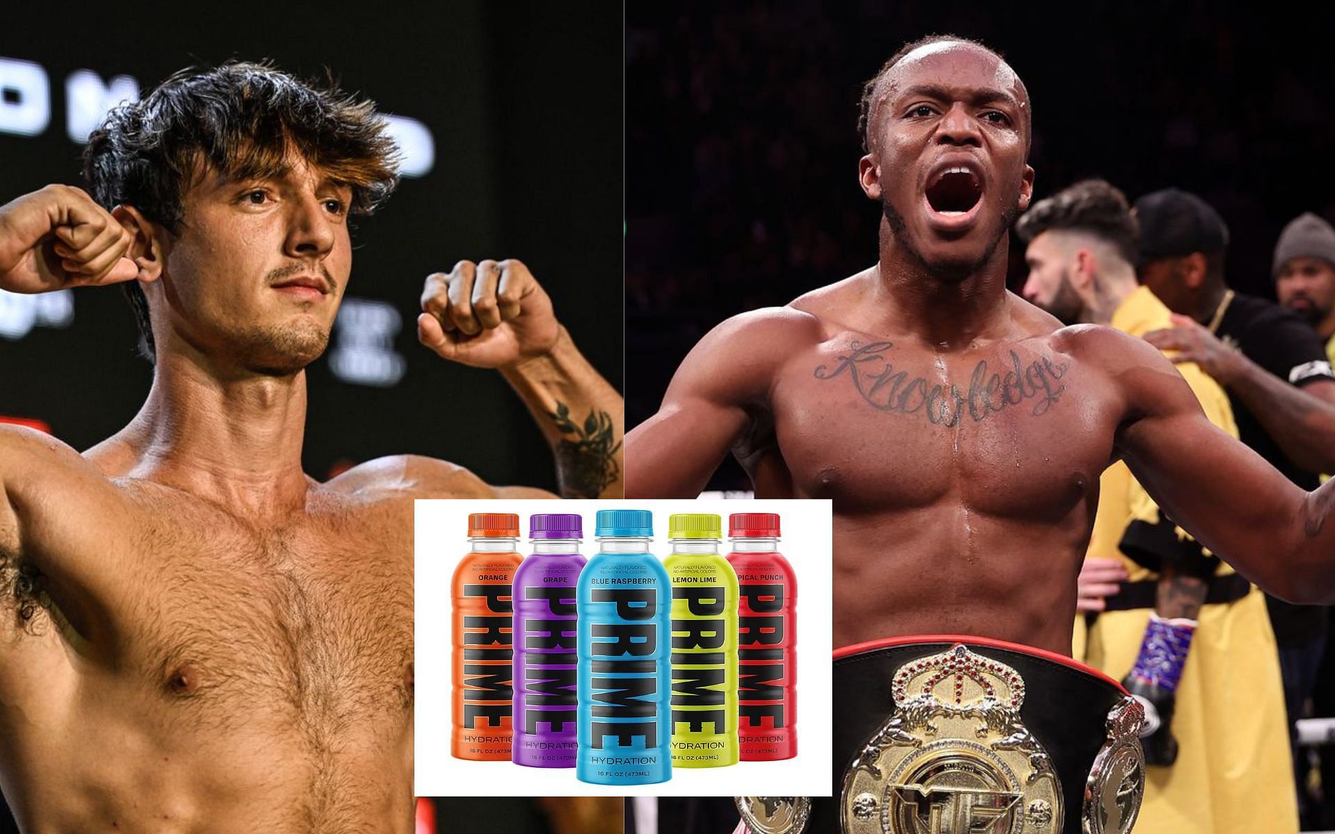 Bryce Hall, KSI, PRIME energy drink (Image Courtesy - MMA Fighting, Sarah Remmer)