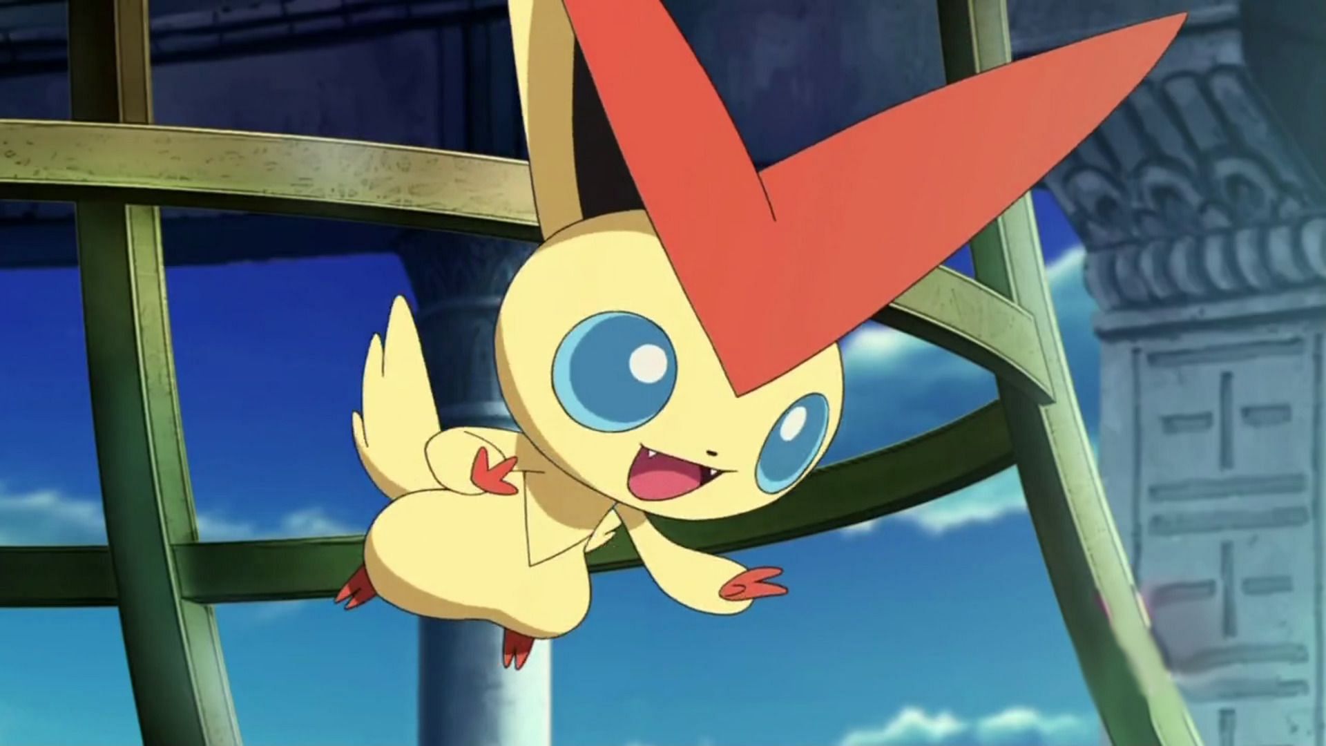Victini as seen in the anime (Image via The Pokemon Company)