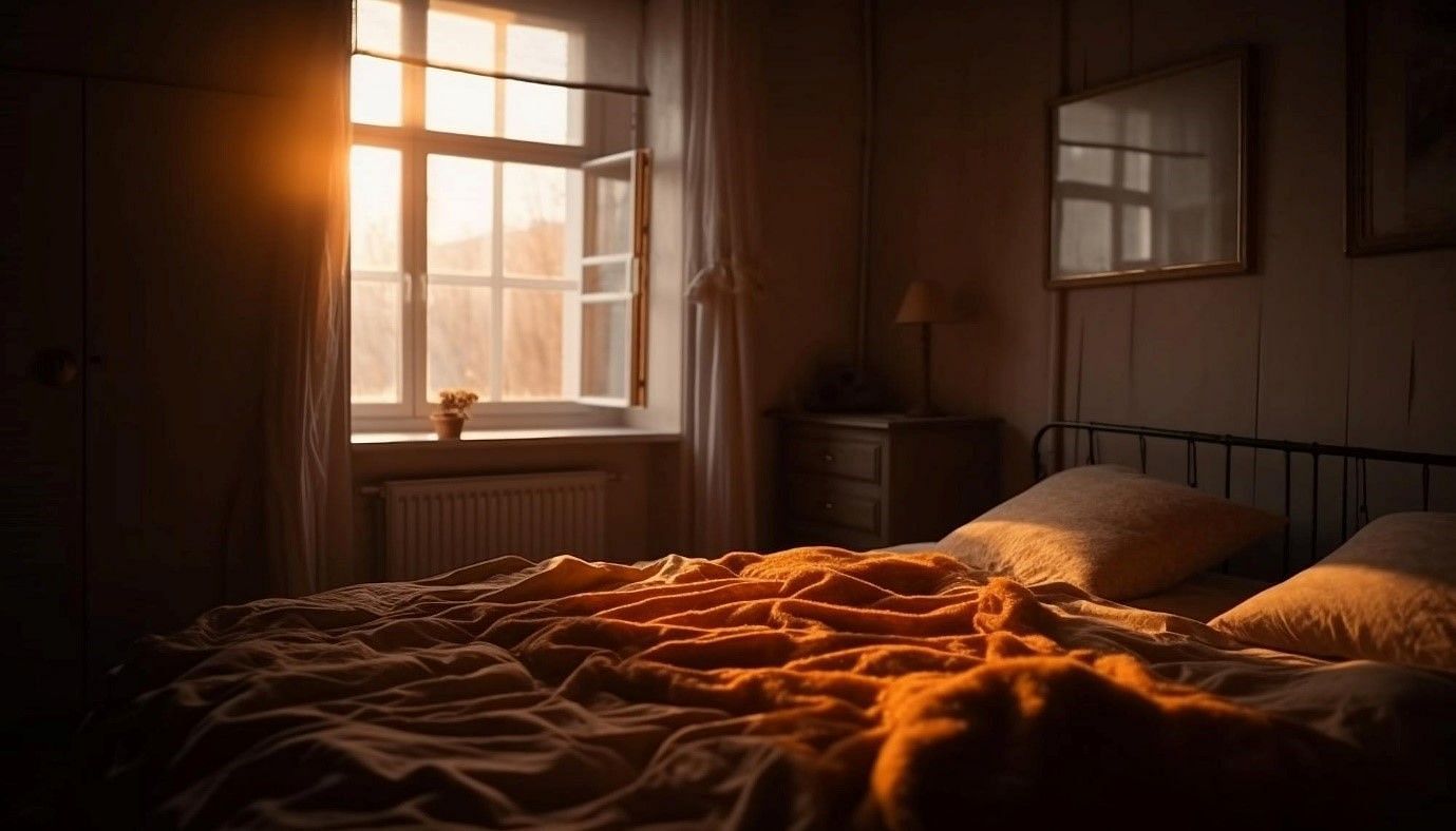 Preventing sunlight from entering your room can help in keeping it cooler (Image by Vecstock on Freepik)