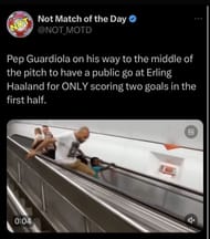 Twitter page mocks Guardiola.