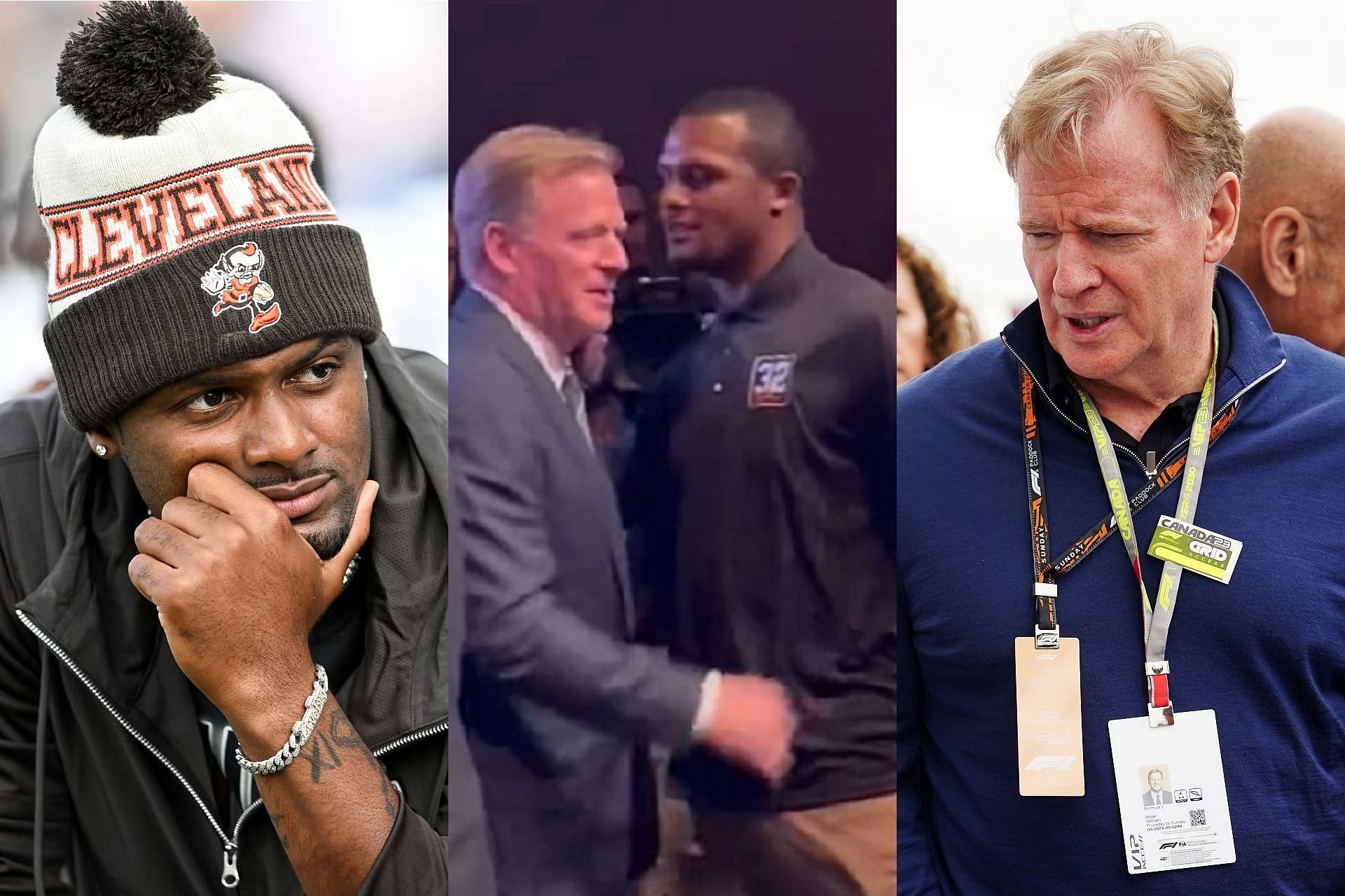 Roger Goodell faces backlash from fans after video with Deshaun Watson goes  viral - “Goodell is a clown”