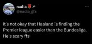Fan comments on 'scary' Haaland.