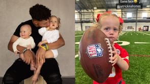 IN PHOTOS: Patrick Mahomes' daughter Sterling puts on 'game face' during Chiefs training camp