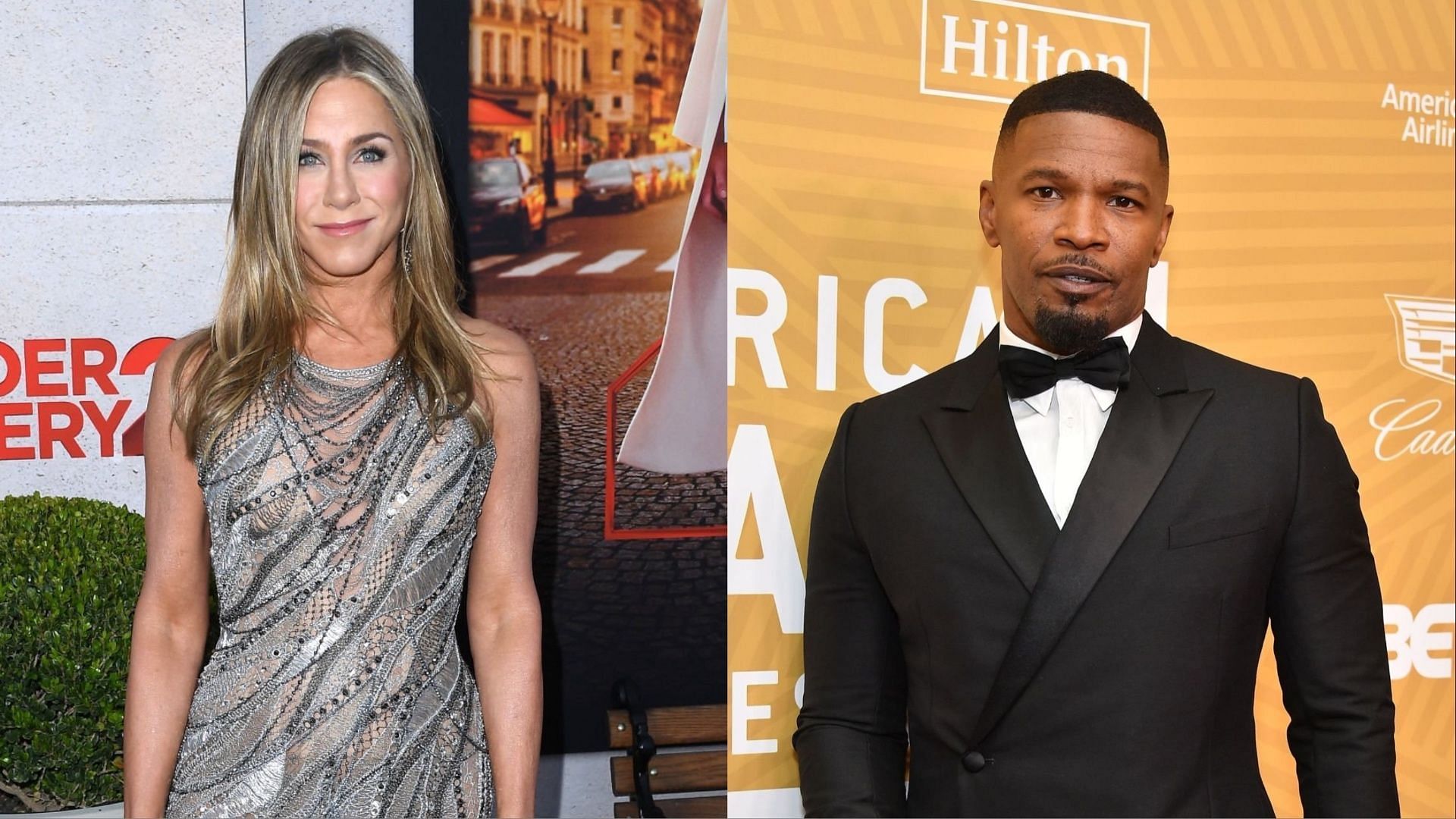 Jennifer Aniston talks about the backlash from recent Jamie Foxx anti-semitism controversy. (Images via Getty Images)
