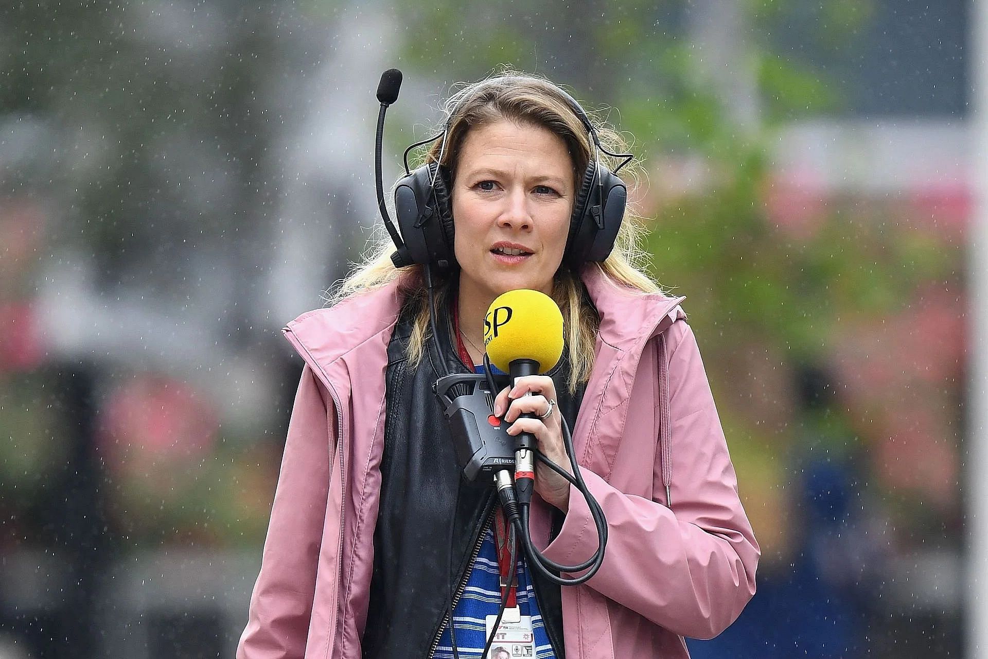 Jennie Gow working in the paddock during previews ahead of the 2018 F1 United States Grand Prix. (Photo by Clive Mason/Getty Images)