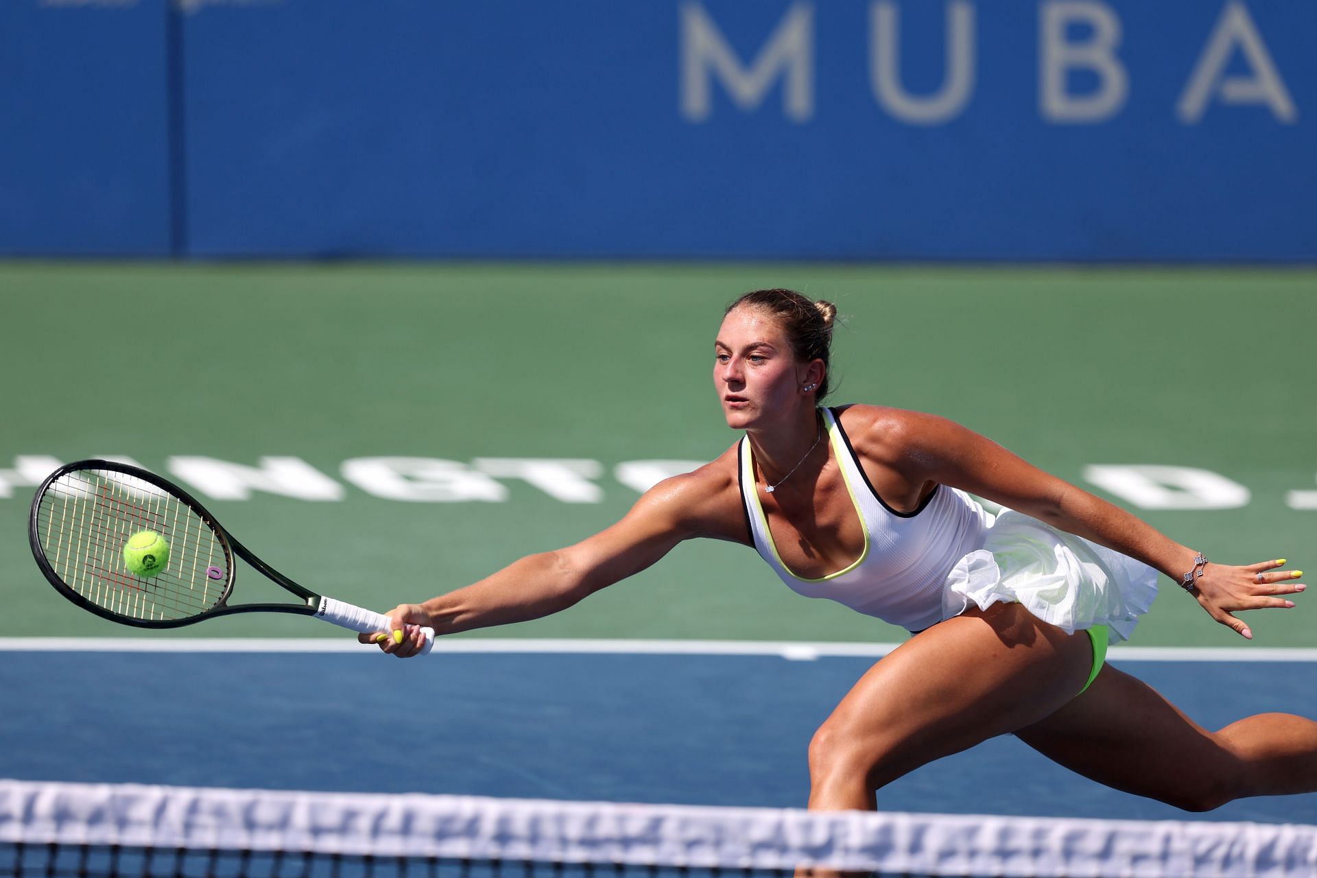 Marta Kostyuk in action at the 2023 Citi Open.