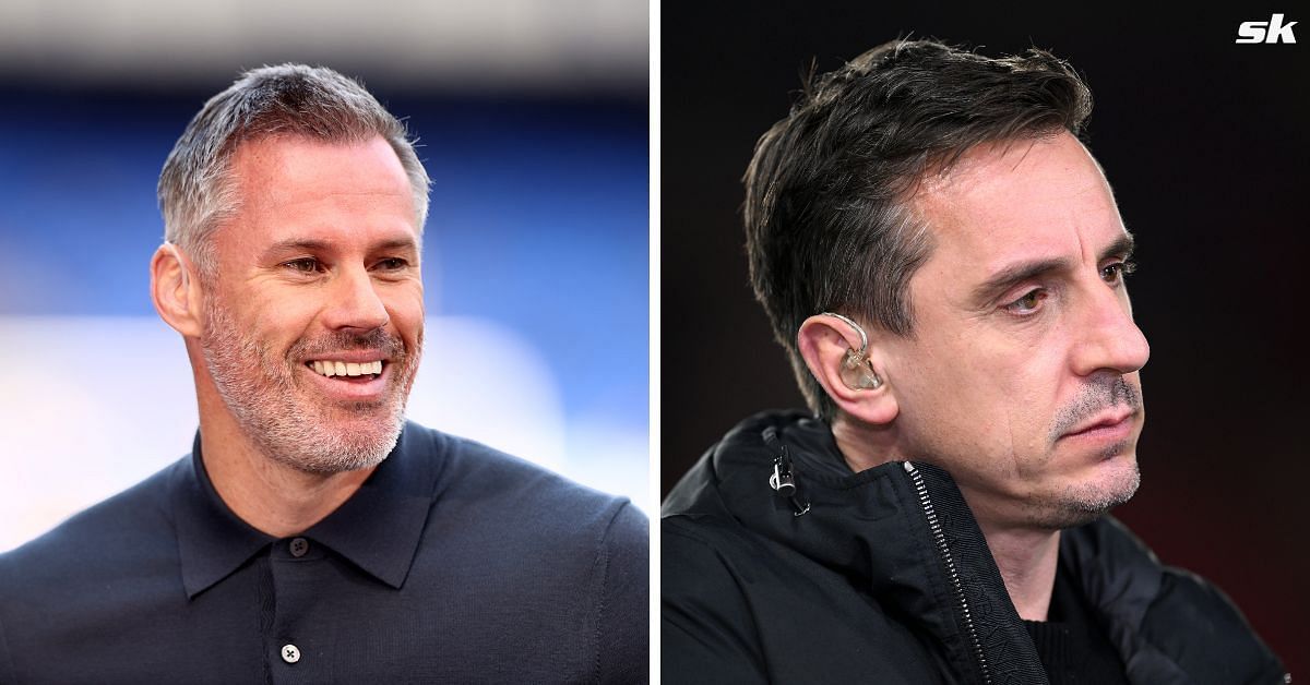 Gary Neville and Jamie Carragher had a heated moment.
