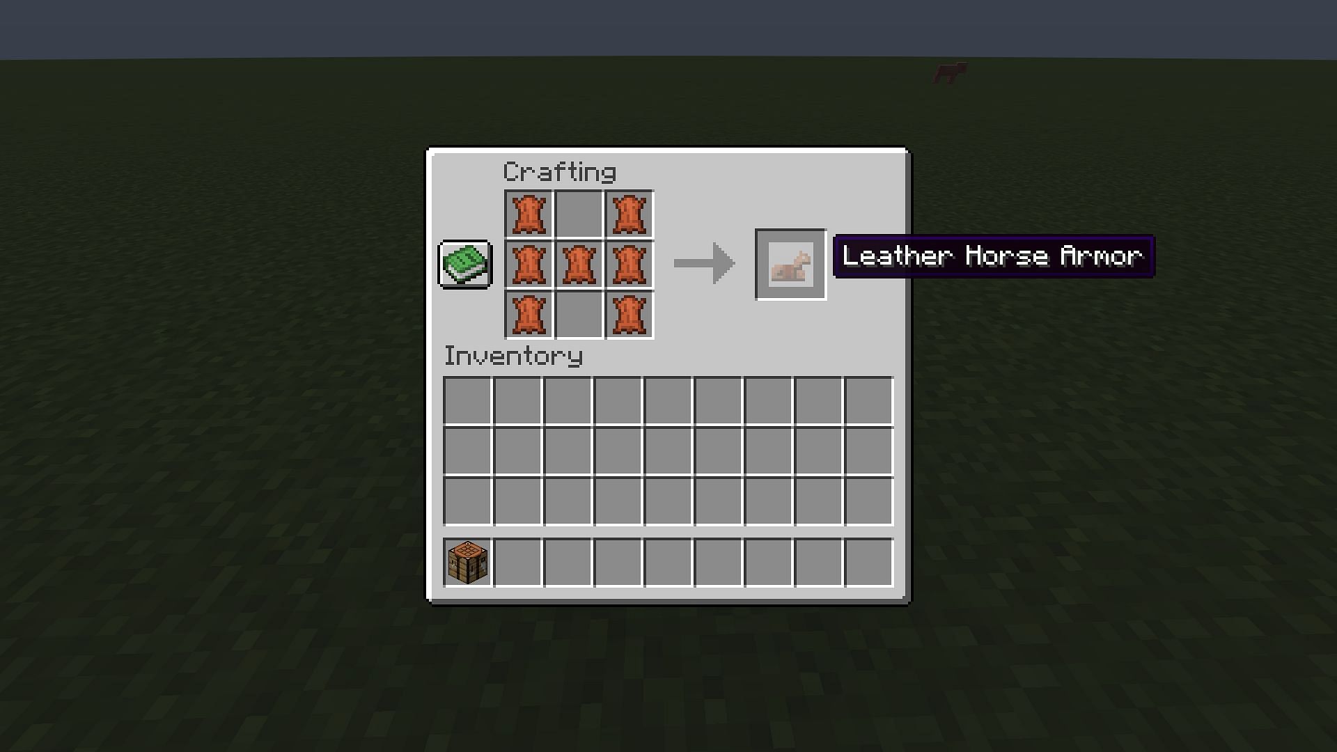 Leather horse armor can be crafted with a few leather in Minecraft (Image via Mojang)