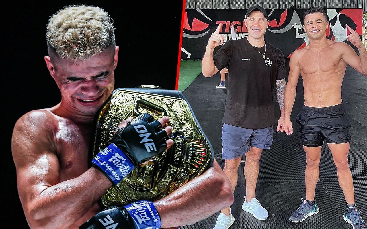 ONE bantamweight MMA world champion Fabricio Andrade with noted boxing coach John Hutchison -- Photo by ONE Championship