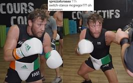 "Switch-stance McGregor??" - Conor McGregor training for Michael Chandler fight in orthodox stance has fans excited
