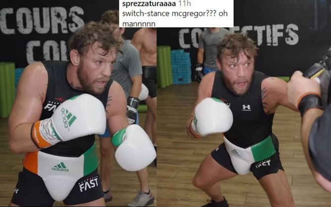 "Switch-stance McGregor??" - Conor McGregor training for Michael Chandler fight in orthodox stance has fans excited
