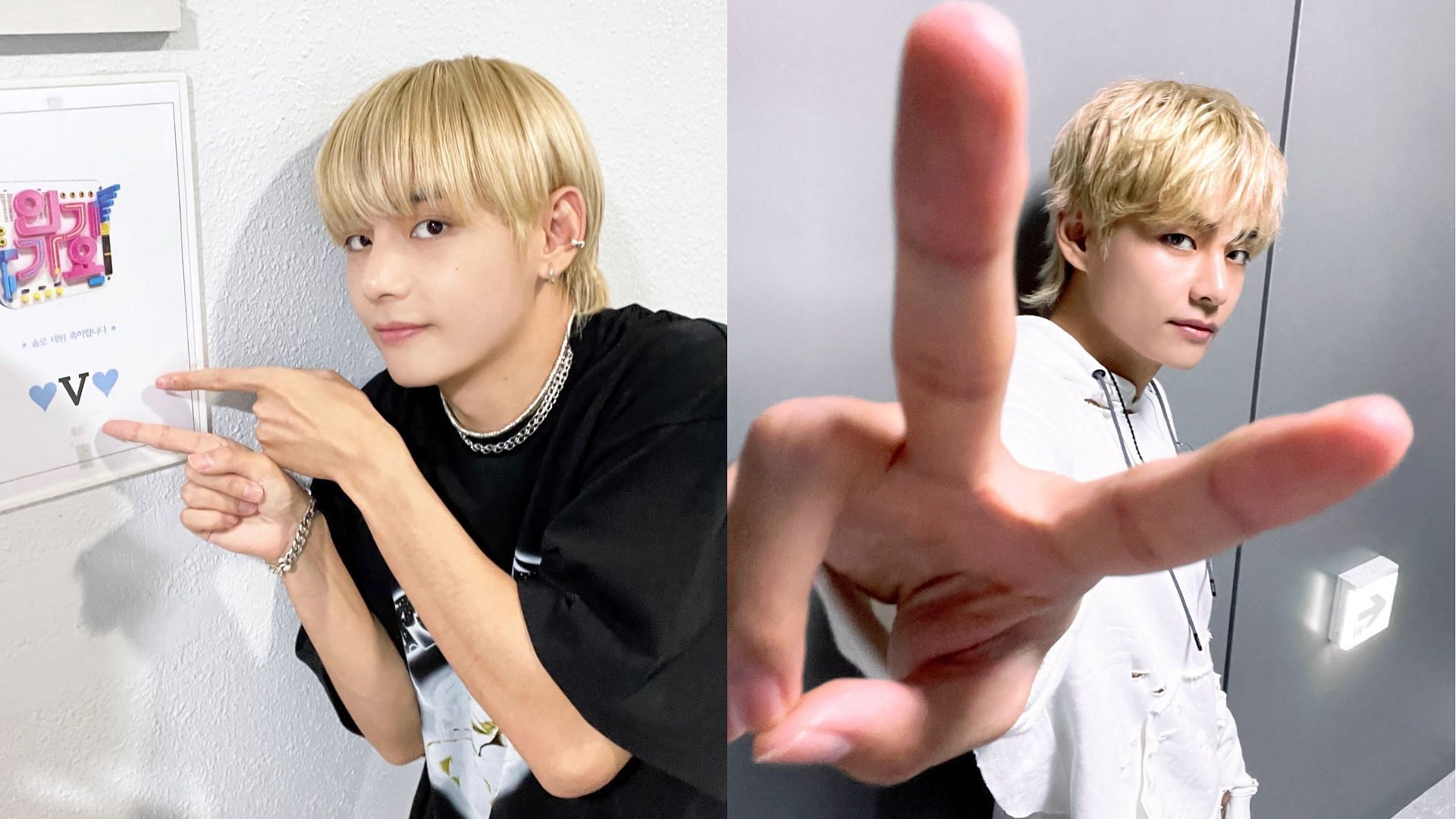 Taehyung shows fans his duality (Images via Twitter/bts_bighit)