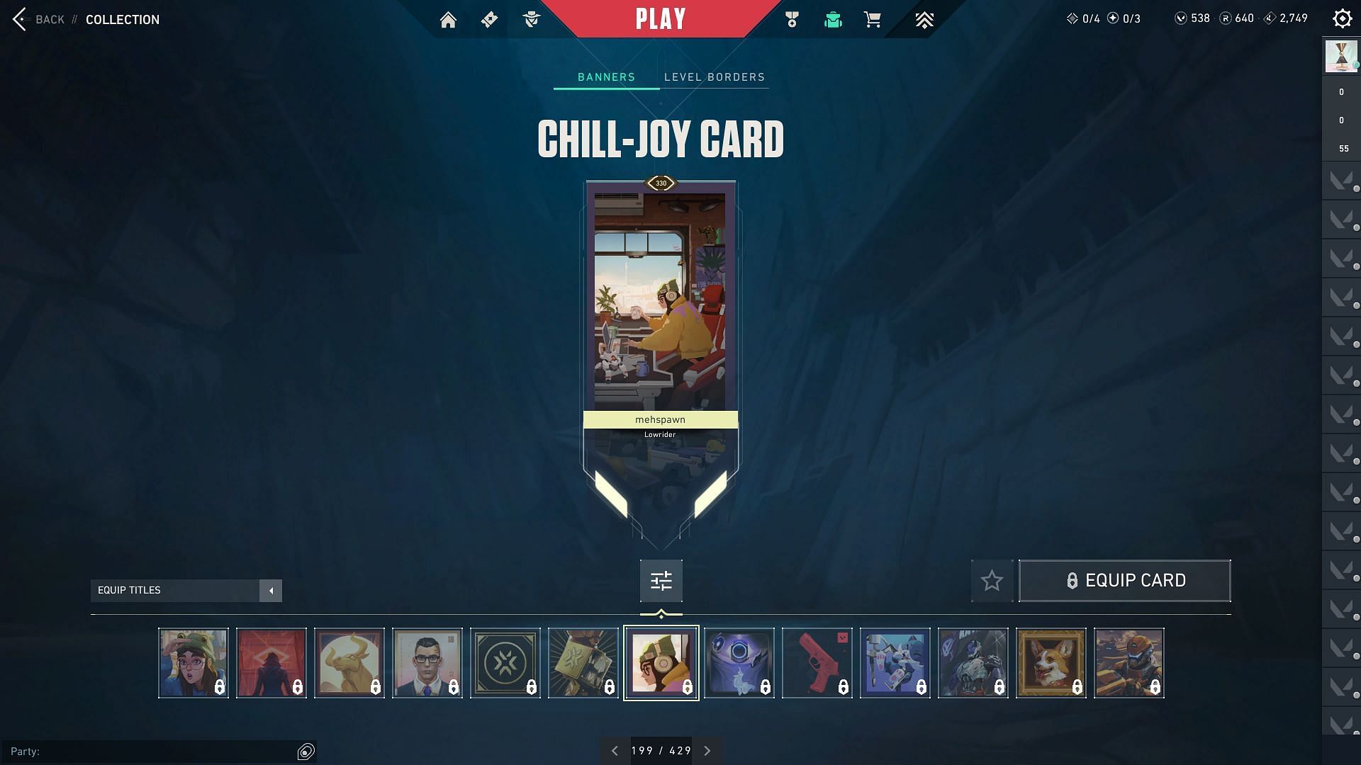 The Chill-joy Player Card (Image via Riot Games)