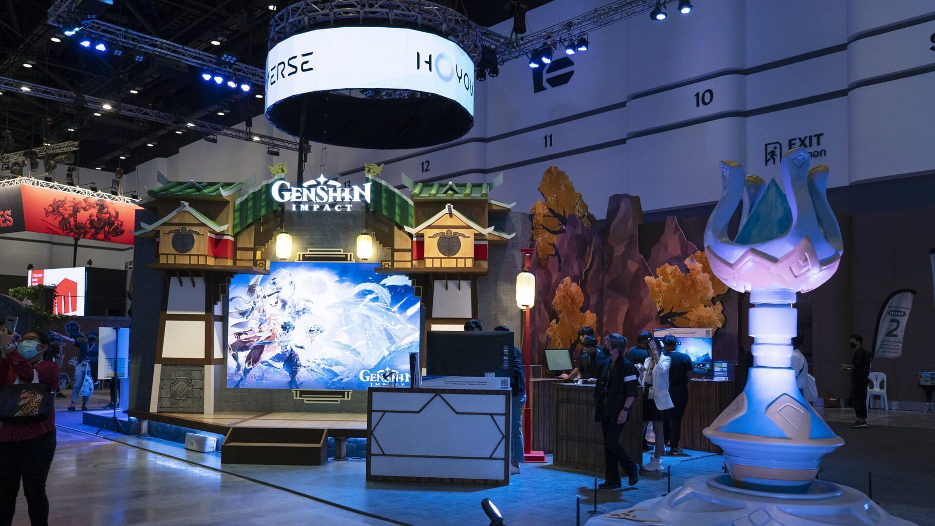 Genshin Impact&#039;s themed booth for TGS 2022 (Image via HoYoverse)