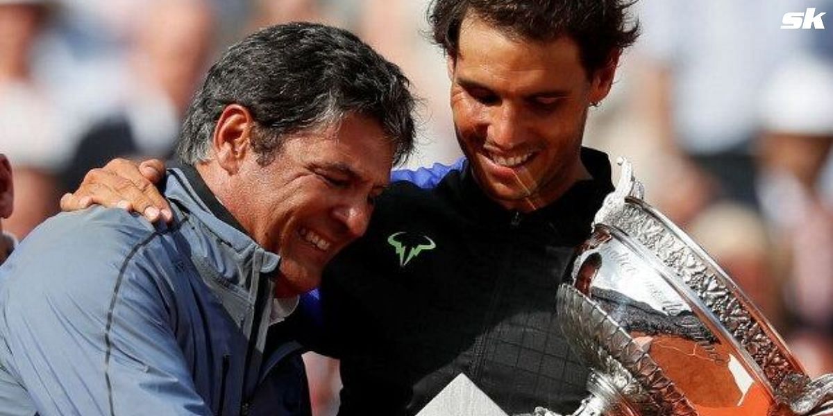 Toni Nadal (L), and Rafael Nadal (R)