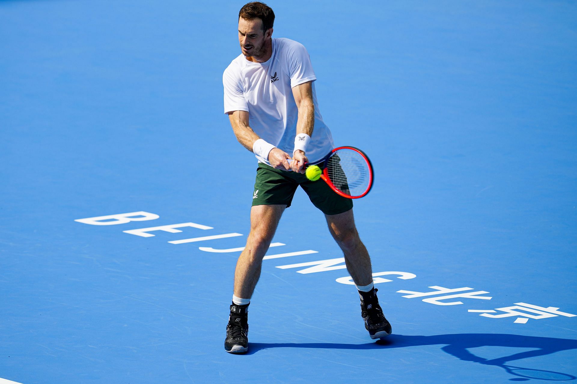 Andy Murray practicing ahead of China Open 2023