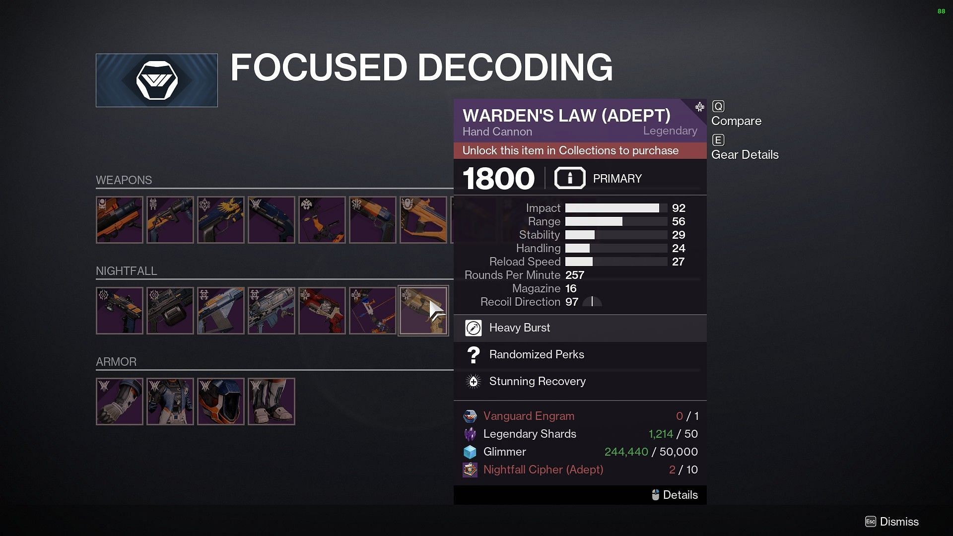 Focused Decoding (Image via Destiny 2)