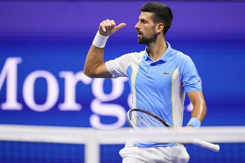 Novak Djokovic celebrates victory over Ben Shelton: 2023 US Open