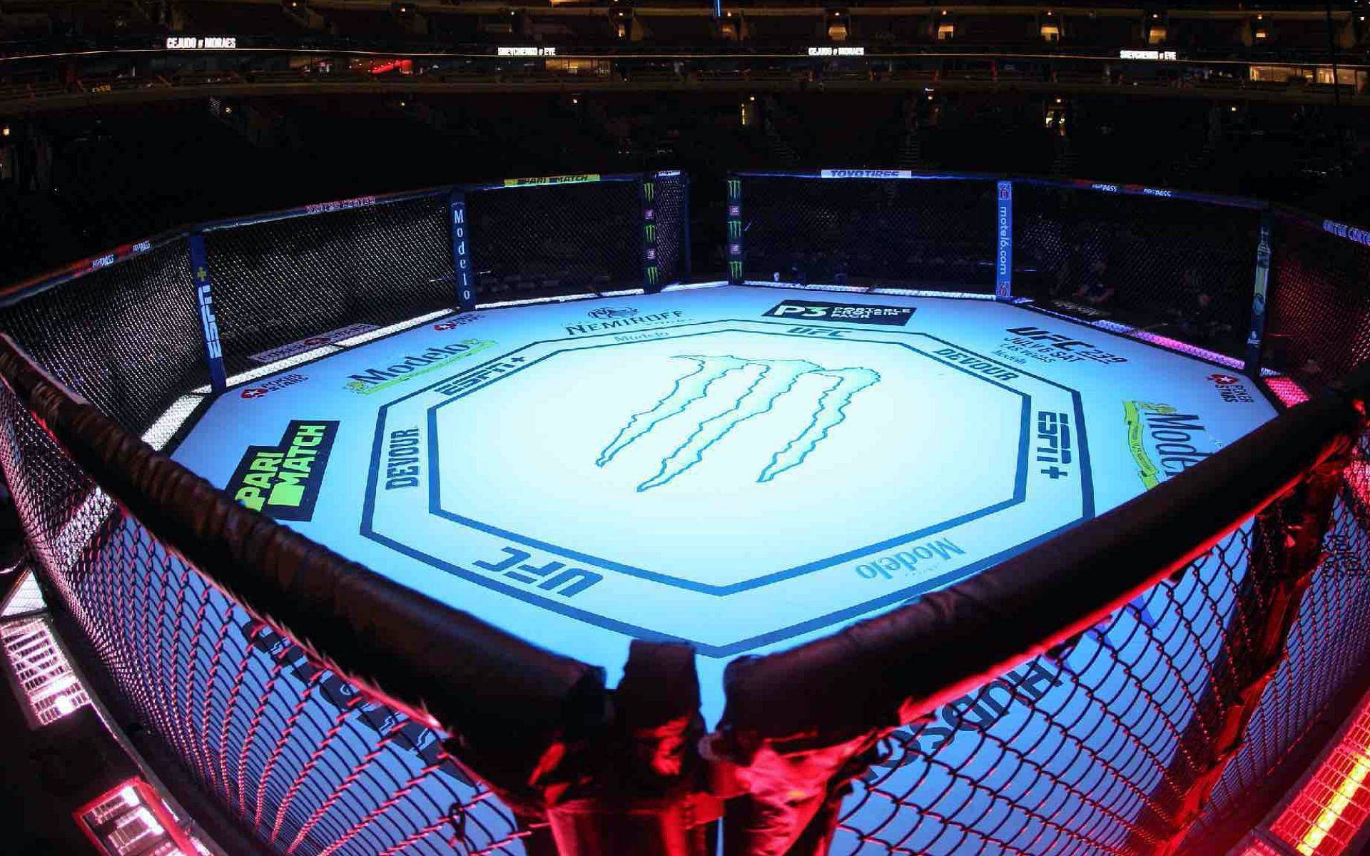 UFC octagon [ Image credits: via Getty Images] 
