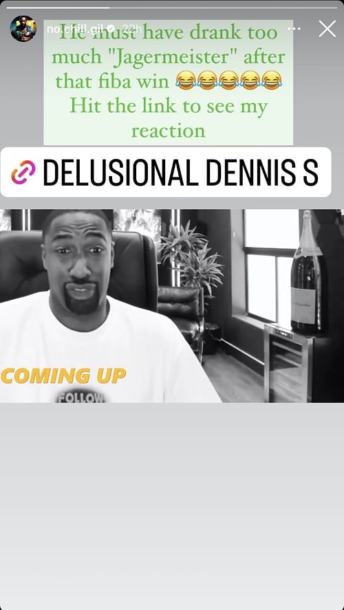 Gilbert Arenas Instagram Story