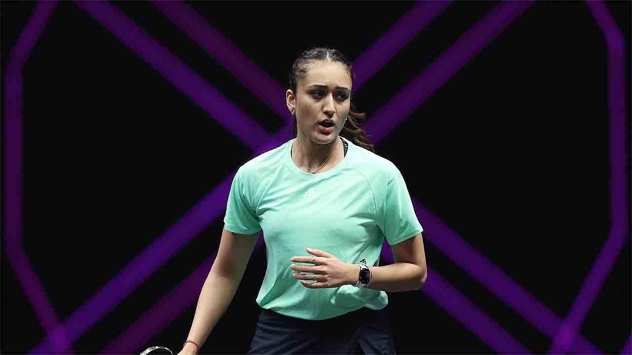 Manika Batra of India in action. Courtesy: Twitter