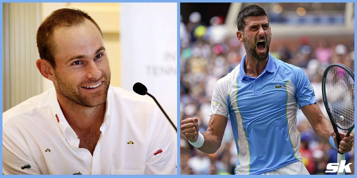 Andy Roddick (left); Novak Djokovic